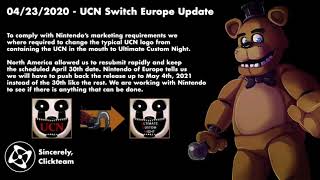 Ultimate Custom Night might get delayed for the Nintendo switch. (FNAF breaking NEWS!!)