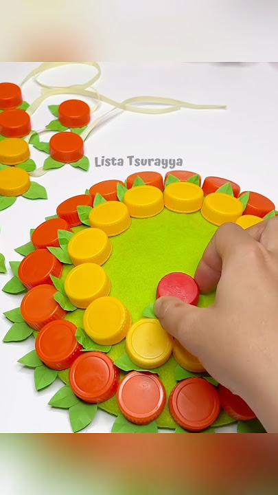 Ide hiasan dinding tutup botol #diy  #craft #tutorial #daurulang #tutupbotol