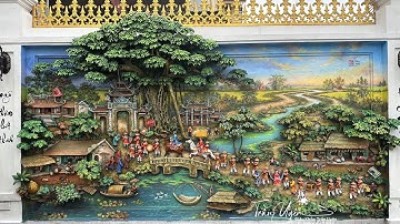 Tranh phù điêu xi măng đẹp / +50 Mẫu tranh đắp nổi mới nhất