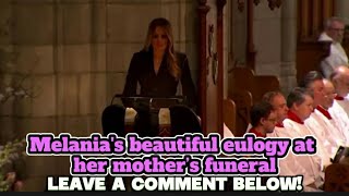 Melanias beautiful eulogy at her mother’s funeral
Certainly, here are some additional hashtags and titles for Melanias eulogy SEO:
**Hashtags:**
1. #MelaniaEulogy
2. #MotherTribute
3. #MemorableFarewell
4. #HeartfeltWords
5. #FamilyLove
6. #InLovingMemory
7. #EmotionalSpeech
8. #MelaniaTrumpFamily
9. #GriefAndGrace
10. #LossAndLove
**Titles:**
1. Melania Trumps Emotional Eulogy for Her Mother | A Heartfelt Tribute
2. In Loving Memory: Melania Trumps Touching Words at Mothers Funeral
3. Family Love and Loss: Melania Trumps Moving Eulogy
4. A Daughters Farewell: Melanias Tribute to Her Beloved Mother
5. Remembering with Grace: Melania Trumps Poignant Funeral Speech
6. Melanias Emotional Farewell: A Daughters Tribute to Her Mother
7. In Memoriam: Melania Trumps Heartfelt Eulogy for Mom
8. Tender Moments: Melania Trumps Loving Words at Mothers Funeral
9. Grieving with Grace: Melanias Touching Eulogy for Her Mother
10. Family Bonds: Melania Trumps Beautiful Farewell Speech Melanias beautiful eulogy at her mother’s funeral