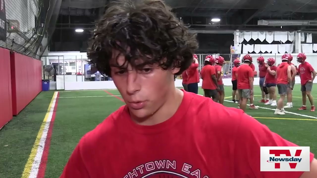 Smithtown East high school holds midnight football practice