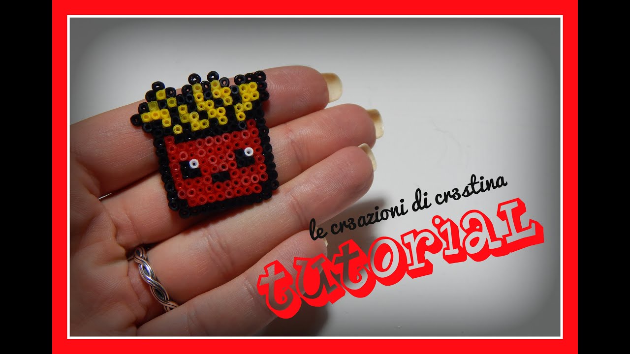 Tutorial Patatine Fritte Kawaii Mc Donald's con Hama Beads - www.perlinedastirare.it