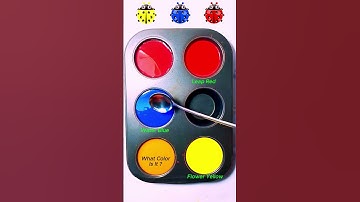 Red+Blue+Yellow =?  Satisfying Color Mixing with Acrylic Paints – Relaxing ASMR Art  #colormixing