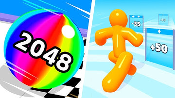 Ball run 2048 | Tall Man Run - All Level Gameplay Android,iOS   NEW APK BIG UPDATE