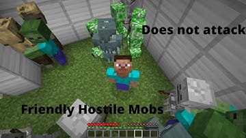 Make Hostile Mobs Friendly in Minecraft