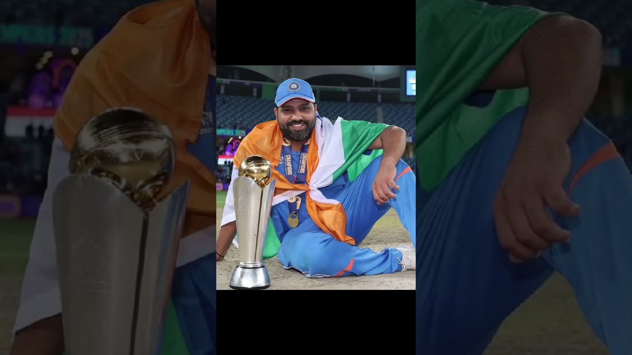 🏆🏆 Rohit Sharma ❤️❤️ Poses With Champions 🏆🏆 Trophy 🏆 