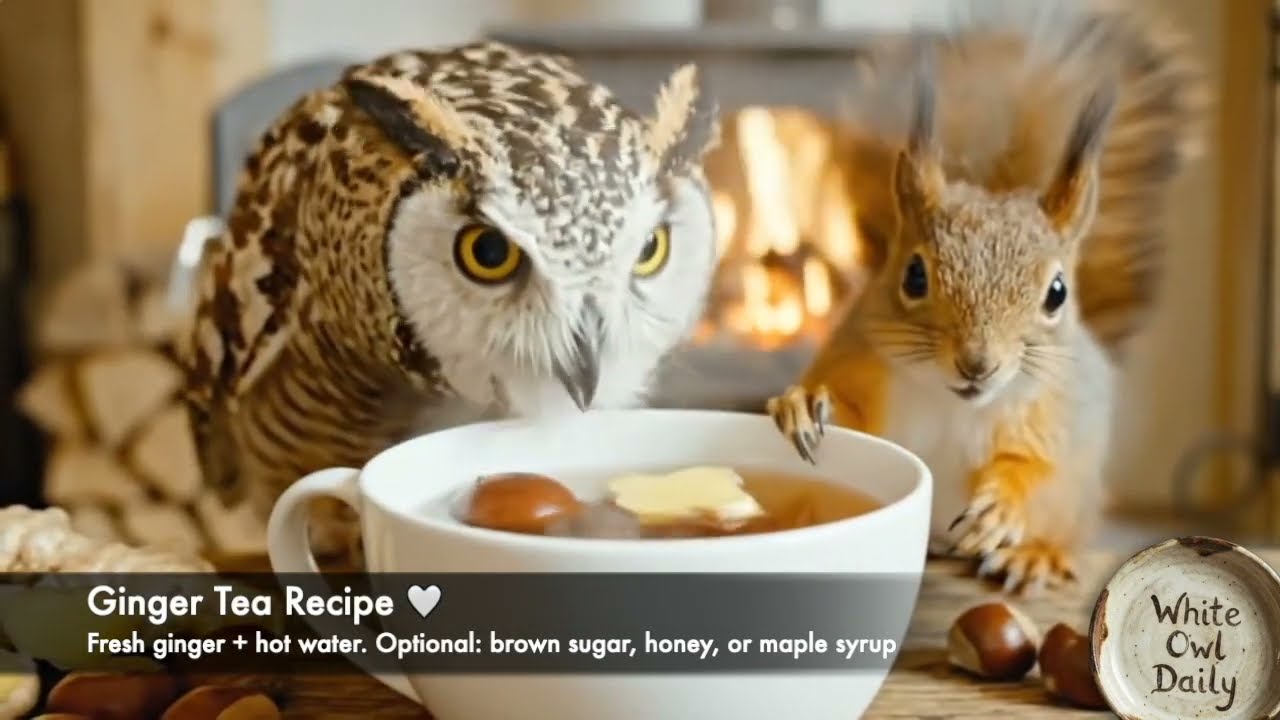 White Owl Daily | Ginger Tea 🤍🦉