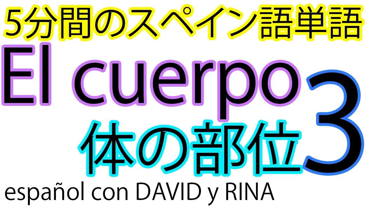 スペイン語単語 体の部位2 スペイン語試験 Dele試験 Espanoljapones Facil 初級スペイン語 Youtube