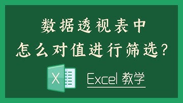 Excel 教学 - 数据透视表中怎么对值进行筛选？