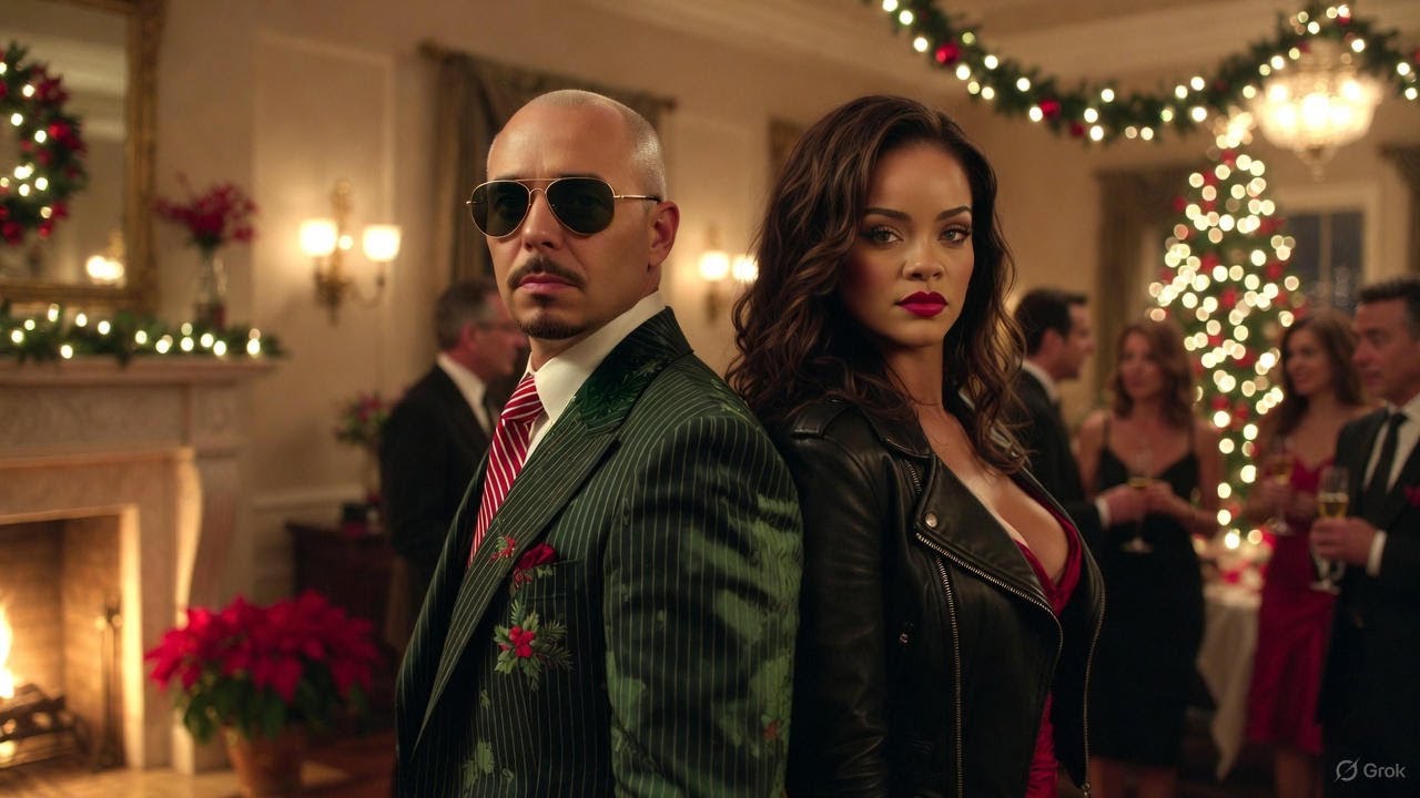 Pitbull ft. Rihanna - HOLIDAY BASS & DIAMONDS- (official lyrics 2025)