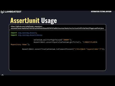 org testng  AssertJUnit with examples