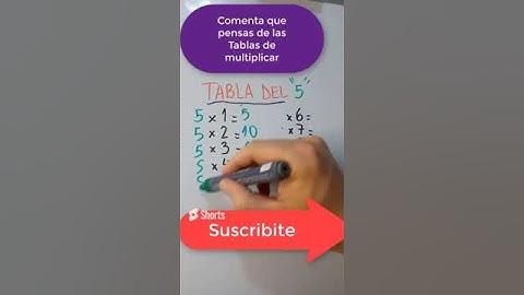tabla de multiplicar del 5 para niños #tablasdemultiplicar