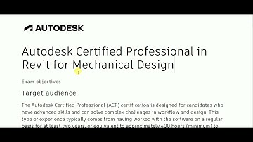 Autodesk Certified Professional in Revit for Mechanical Design   Course Trailer