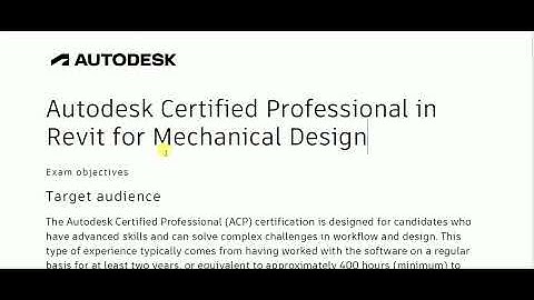 Autodesk Certified Professional in Revit for Mechanical Design   Course Trailer