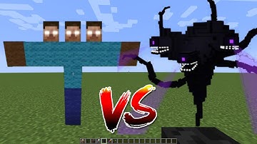 what if you create a TRIPLE HEROBRINE VS WITHER STORM in MINECRAFT