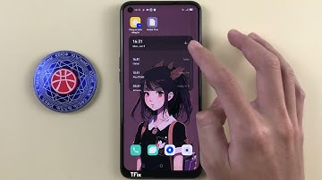 World clock on the home screen on OPPO A54 Android 11