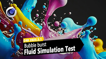 Cinema 4D 2025 | Triple Fluid Bubble Burst & Soft Body Interaction Test