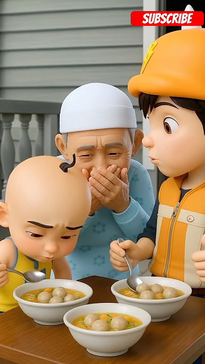 upin boboiboy dan oma batuk gara-gara makan bakso #upin #boboiboy #shorts