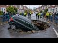 イギリスの道路が車を次々のみ込む？何が起きていますか？