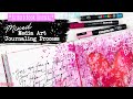 MIXED MEDIA ART JOURNALING PROCESS // Altered Book Journal Heart "Free"