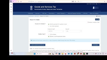 How to Create GST challan for monthly payment - video in Hindi Language