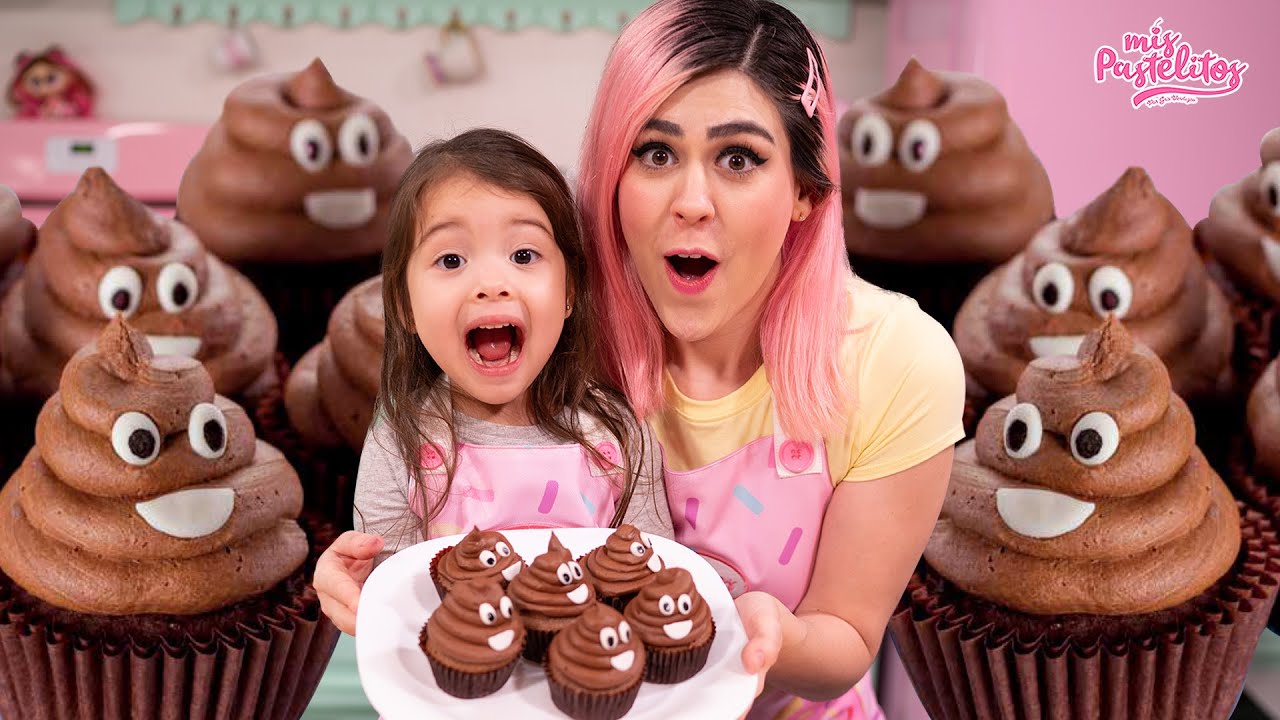 MI SOBRINA HACE CUPCAKES DE EMOJI DE POPIS | MIS PASTELITOS | Mis Pastelitos