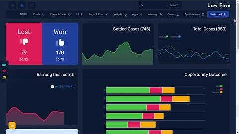 Comprehensive Law Firm Admin Dashboard Template for Managing Clients, Cases & Legal Workflows