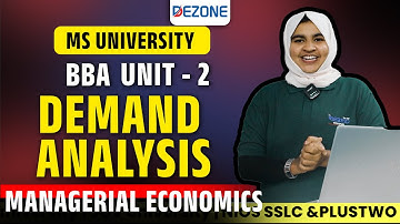 MS University BBA | Managerial Economics Unit 2 | Demand Analysis Explained | BBA Notes