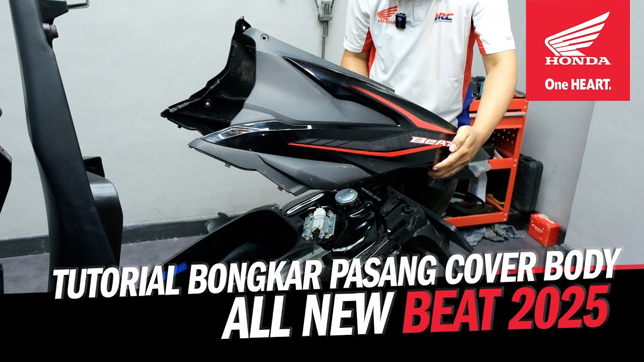 Tutorial Lengkap‼️ Bongkar Pasang Cover Body Belakang New BeAT 2025 #honda #hondacengkareng #beat
