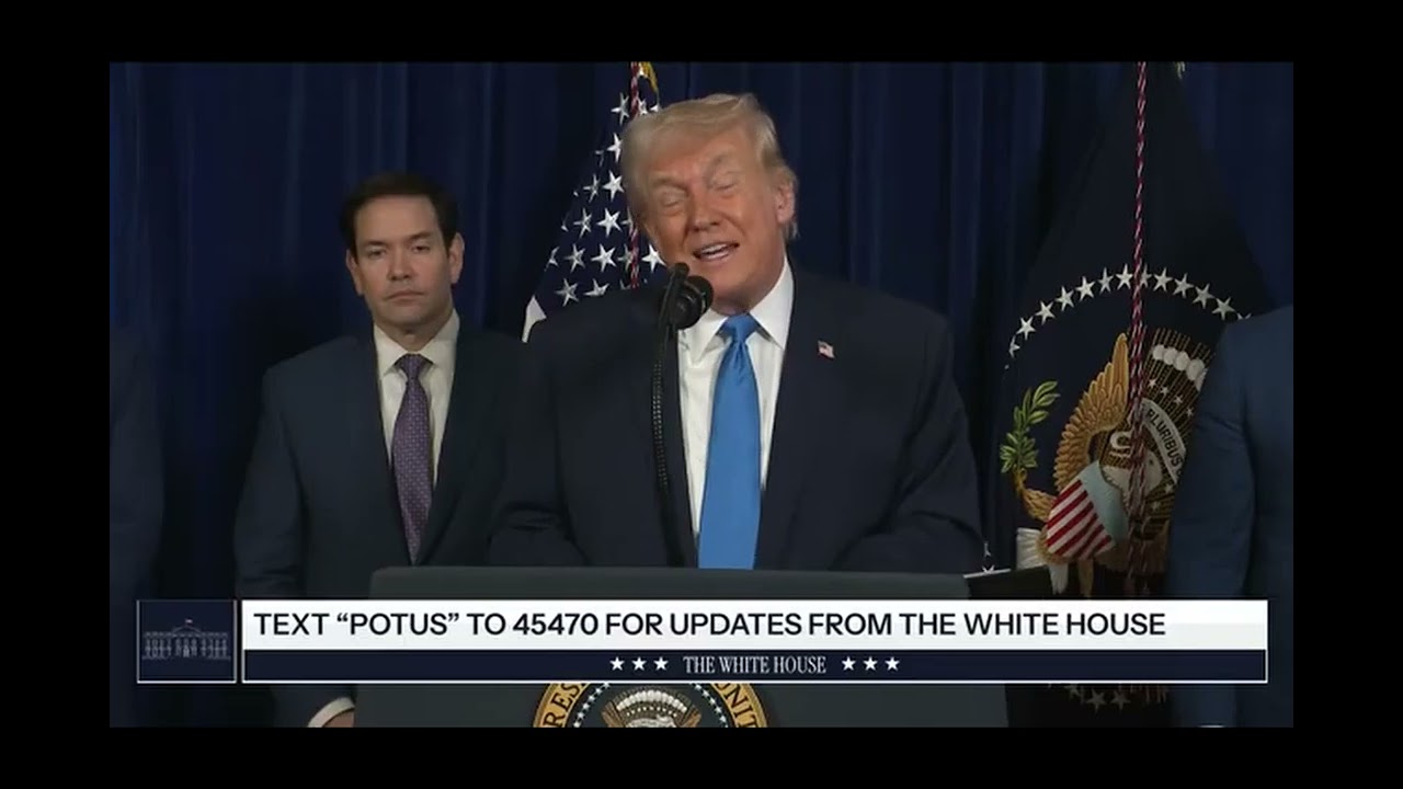 PRESIDENT DONALD TRUMP SPEAKS TO PRESS ON VENEZUELAN PRESIDENT NICOLÁS MADURO