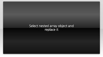 Select nested array object and replace it