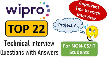 Wipro Latest Technical  Interview Questions for Non CS/IT Students | Tips & Tricks | How to Answer