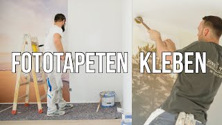 Fototapeten kleben - Wald- und Strandmotiv🌲🏝