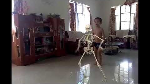 VFX edited video(dancing with skeleton)by FX guru app