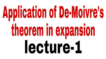 For B.sc part-1Math, FOR-BRABU Muz Application of De-Moivre