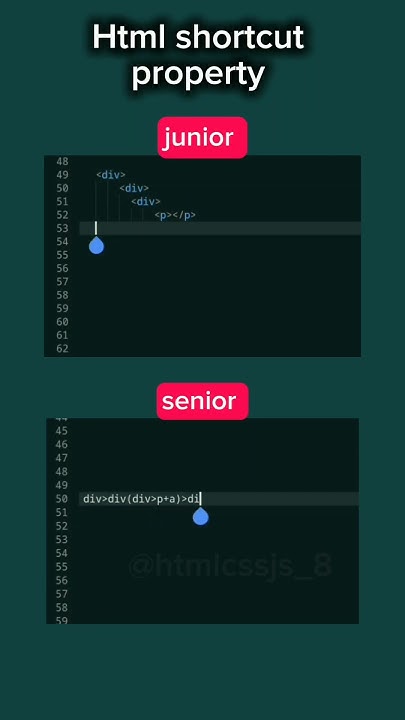 Learn html shortcut property #html #coding #property #shorts #senior ...