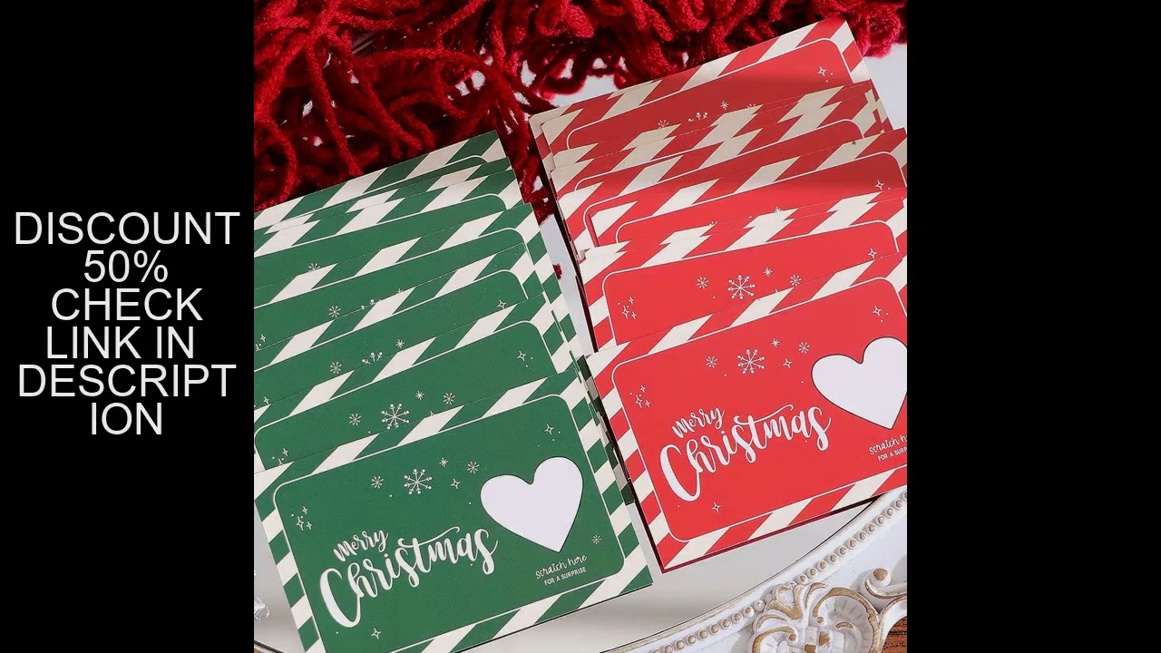 10Pcs/20Pcs Creative Merry Christmas Themed Lucky Scratch-Off Cards, Cute Cartoon Christmas Element