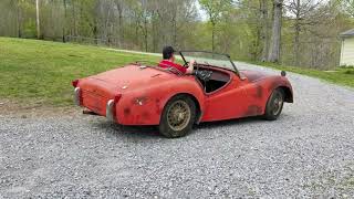 Triumph TR2 test lap