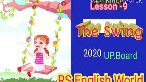 #RsEnglishWorld#Lesson-9#The Swing- #HowToReadEnglishBook.._ English book kaise padhe