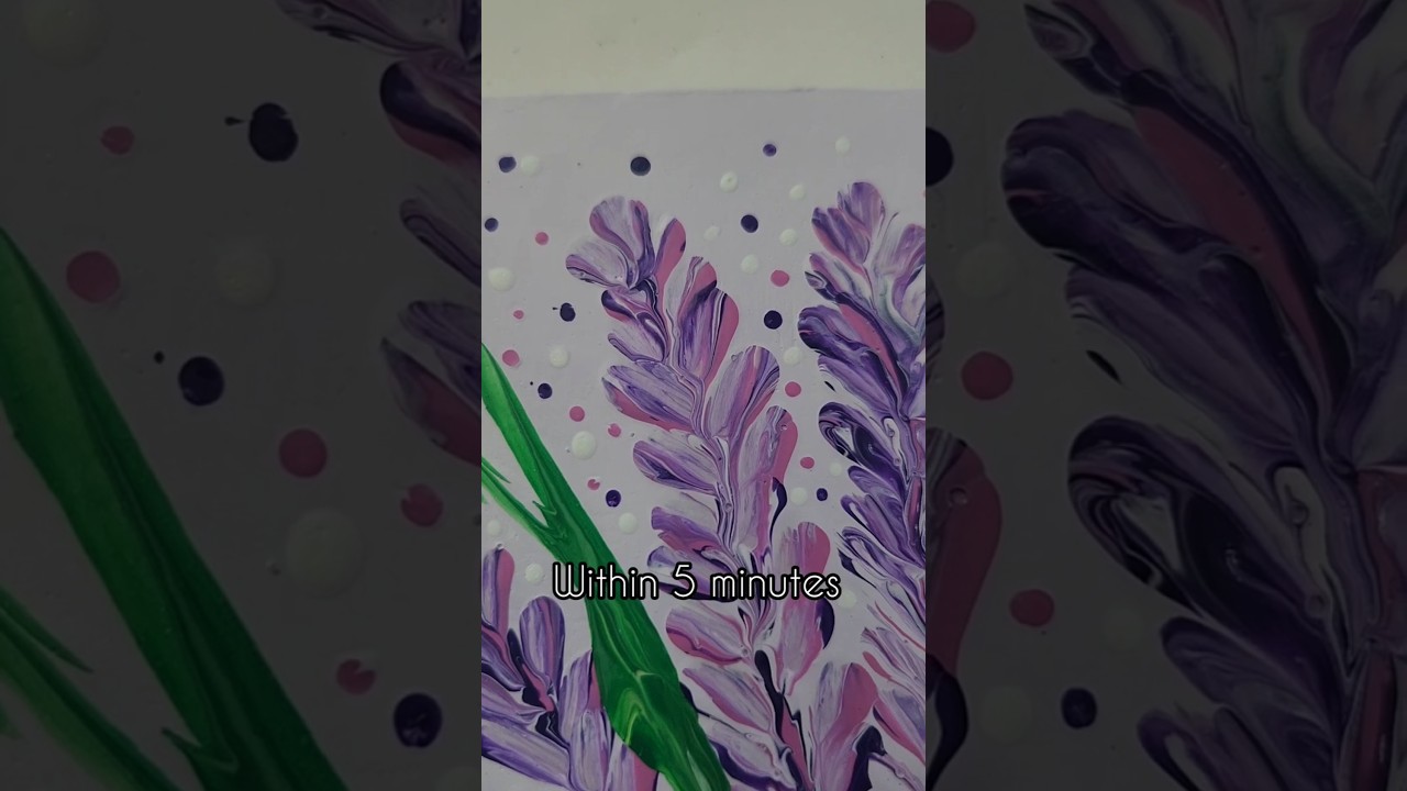 5 minute Easy Lavender Art🎨 💜