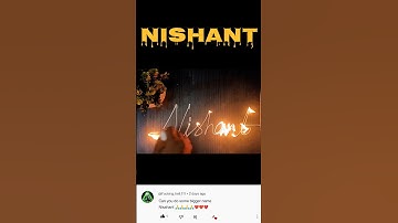 "NISHANT" name signature 🔥🔥#shorts #calligraphy #trending @Fucking_hell_111