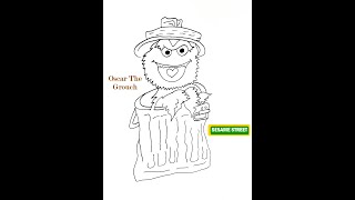 How To Draw Oscar The Grouch From Sesame Street Animation Step By Step 