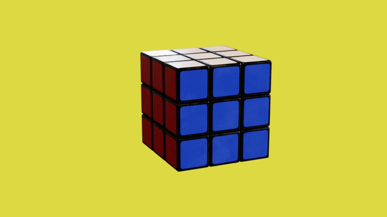 Rubik's Cube Solve Animation [Blender 2.93.1]