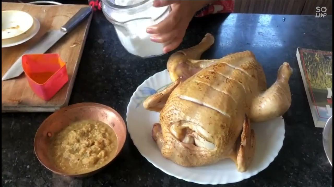 how to make whole grill chicken in oven 🤤 nepali** YouTube