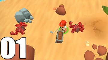 Epic Raft: Fighting Zombie Shark Gameplay Walkthrough - Ep1