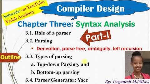 Compiler Design Chapter 3 Syntax Analysis Tutor in Amharic