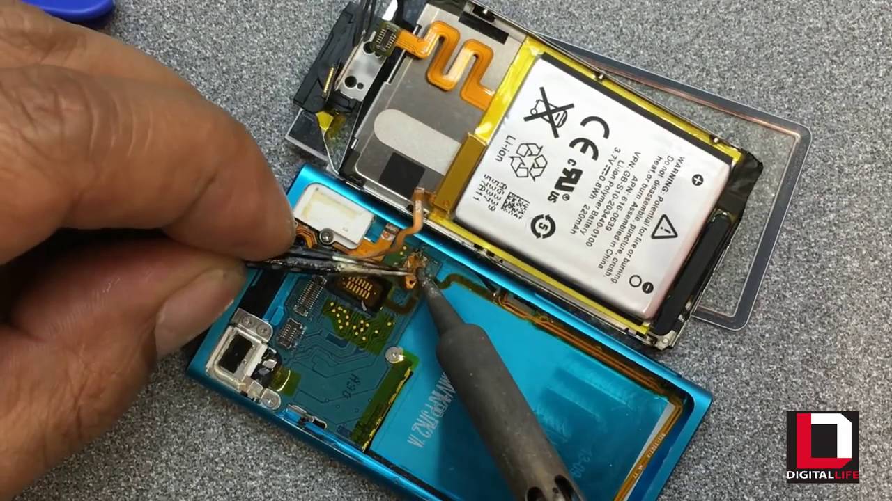 iPod Nano 7 Gen. Battery replacement YouTube