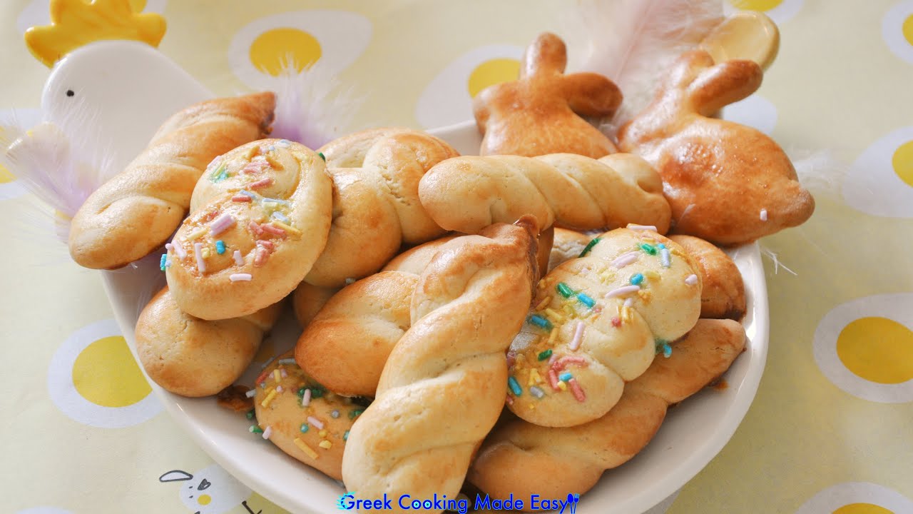 Greek Easter Butter Cookies Koulourakia - Κουλουράκια Πασχαλινά Βουτύρου | Greek Cooking Made Easy