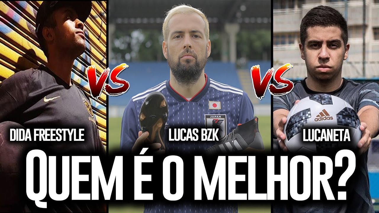QUEM É MELHOR? BZK vs DIDA FREESTYLE vs LUCANETA - Desafios de futebol {BZK}