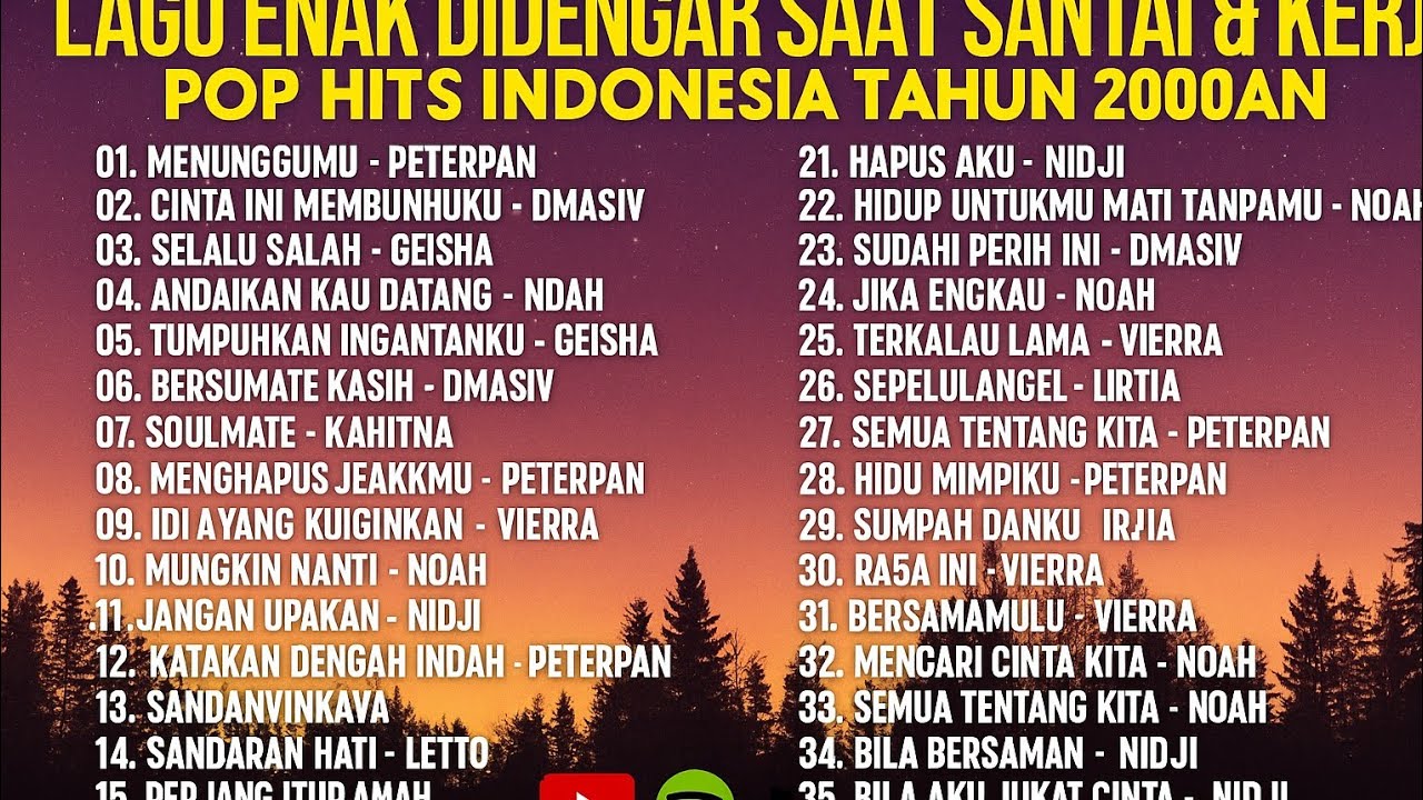 KUMPULAN Lagu Pop Band  IndonesiaTahun 2000 An Full Album  